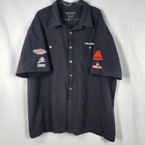 Y2K Walker Evans Polaris Pit Crew Racing Shirt Mens 2XL Stud Boy Powersport Moto
